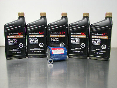 5qt Genuine Honda 5w-20 Synthetic Blend Oil Change Kit W/a02 Filter And Washer