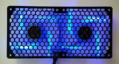 Custom Honeycomb 240mm Radiator Double 120mm Fan Grill Computer Case Cooling Mod