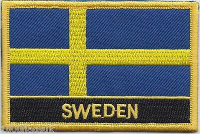 Sweden Flag Embroidered Patch Badge - Sew Or Iron On