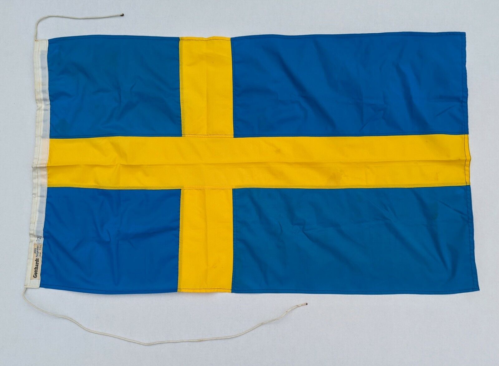 Vintage Swedish Flag Nautical Sweden Nordic Scandinavia Yacht, Sailing 22" X 36"