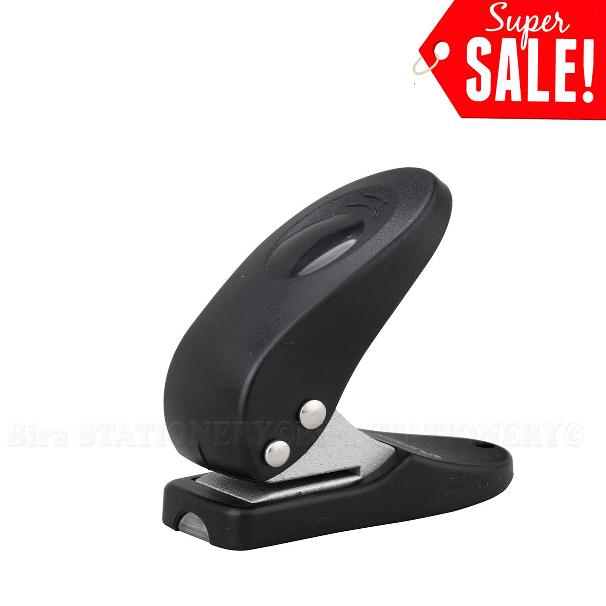 2 Pcs Single One Hole Punch 12 Sheets Capacity For Office Home School Black New