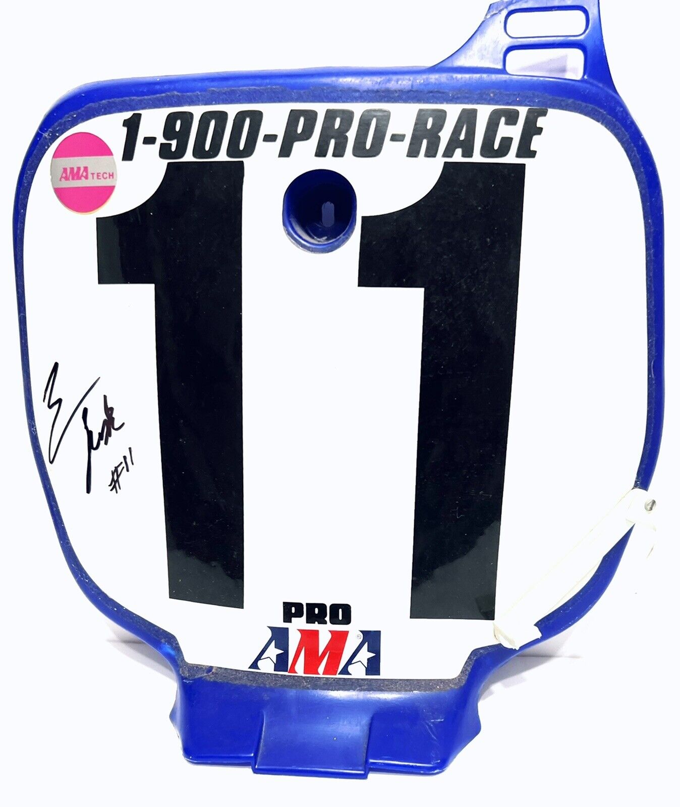 Ezra Yogi Lusk #11 Autographed Front Number Plate Pro Supercross 250cc Main