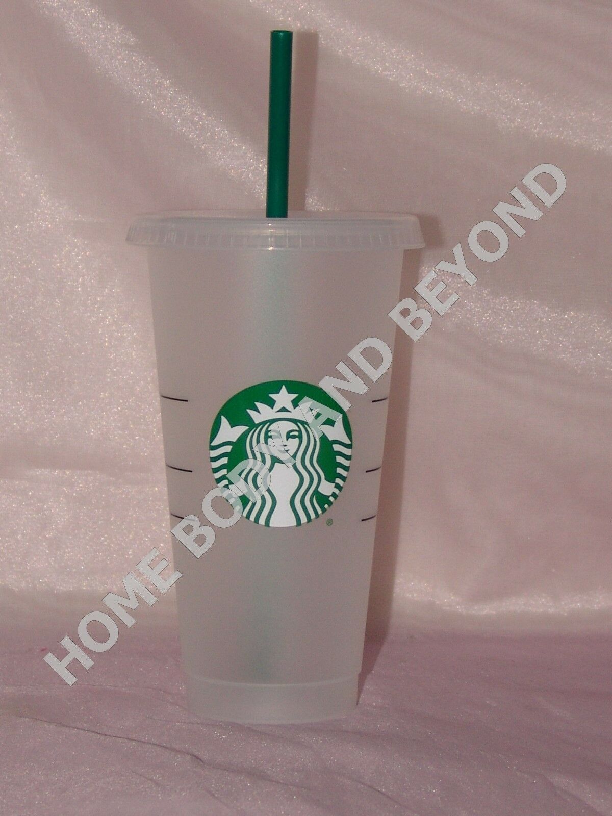 Starbucks Reusable Venti 24 Oz Frosted Ice Cold Drink Cup With Lid & Straw