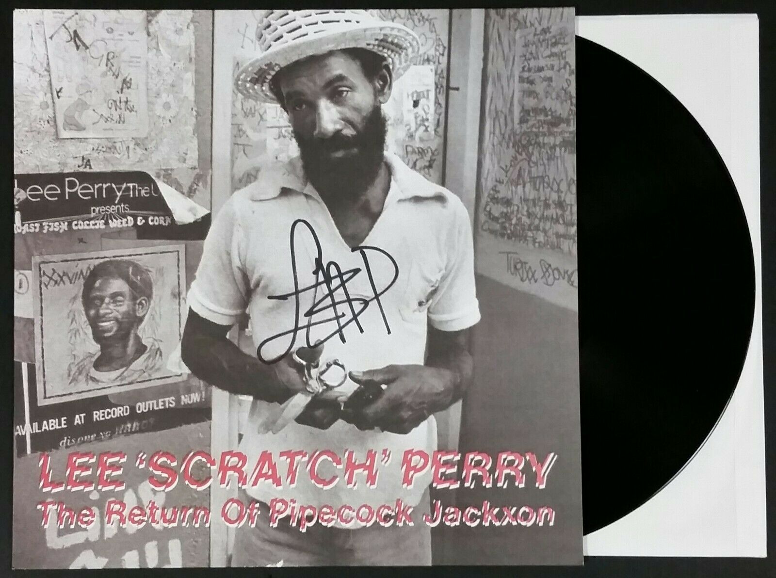 Lee Scratch Perry Signed Return Of Pipecock Jackxon Lp Vinyl Record Album W/coa