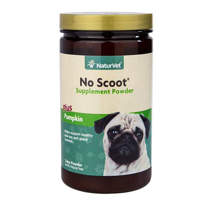 Naturvet No Scoot Plus Pumpkin Puppy Dog Powder Supplement, 155g Bottle
