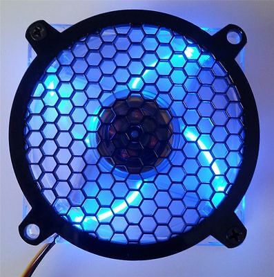 Custom 120mm Honeycomb Computer Fan Grill Gloss Black Acrylic Cooling Cover Mod