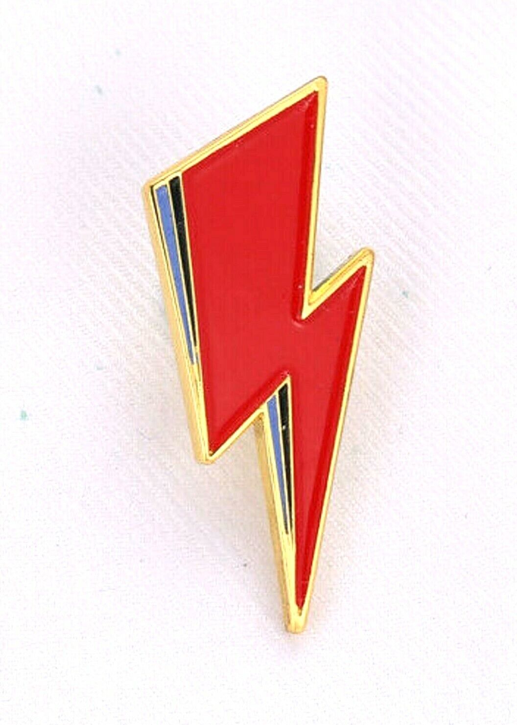 David Bowie - Lightning Bolt Logo Lapel Pin Metal Enamel Pin-back Emblem