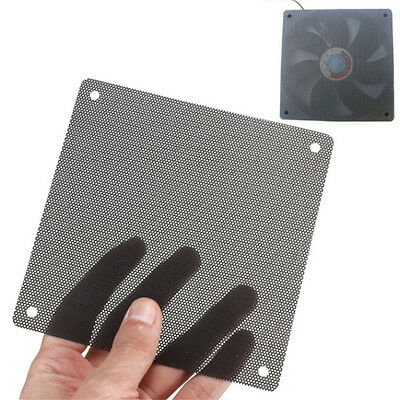 7pcs 120mm Cuttable Black Pvc Pc Fan Dust Filter Dustproof Case Computer Mesh