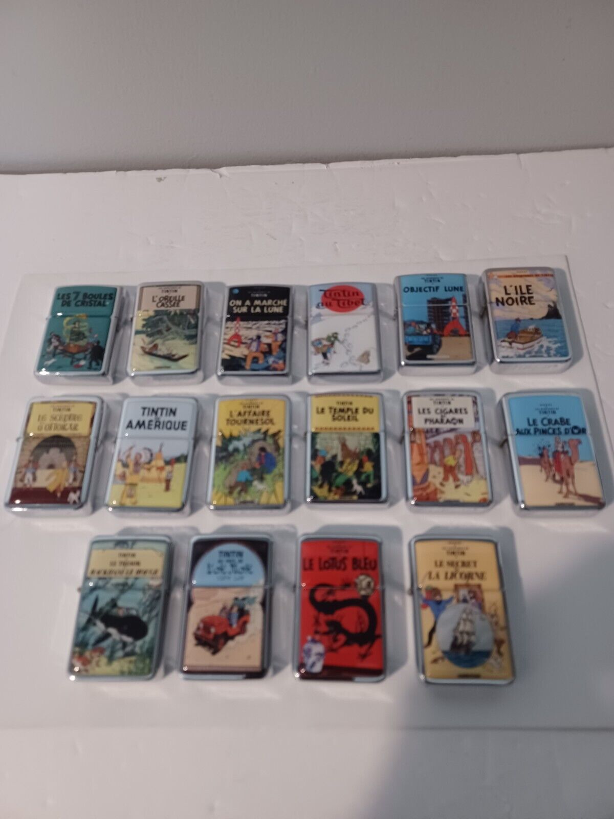 Tintin  Rare Lighter Lot (16) Style Zippo All Different