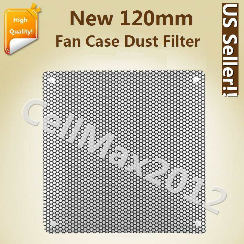 120mm Computer Pc Dustproof Cooler Fan Case Cover Dust Filter Mesh With 4 Screws