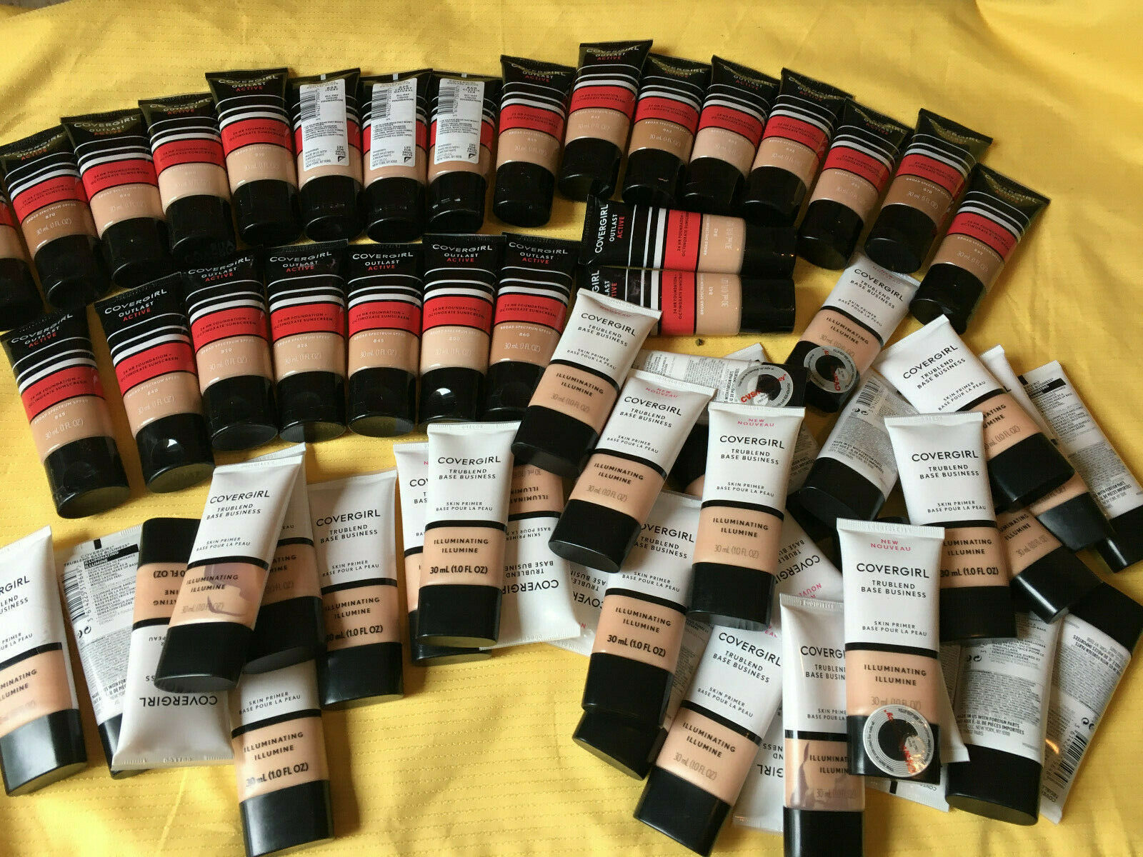 55 X Covergirl Trublend Base/ Foundation Mixed Lot Assorted Shades With Duplicat