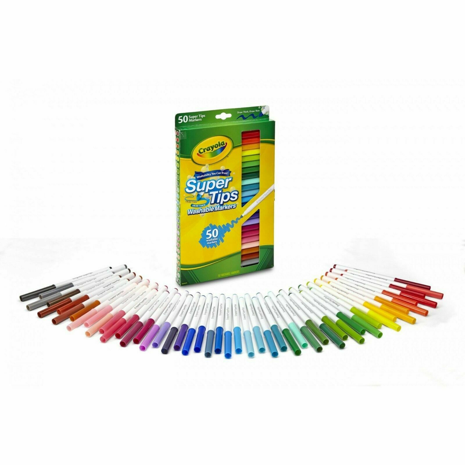 Crayola Washable Super Tips Coloring Markers 50 Colors 58-5050
