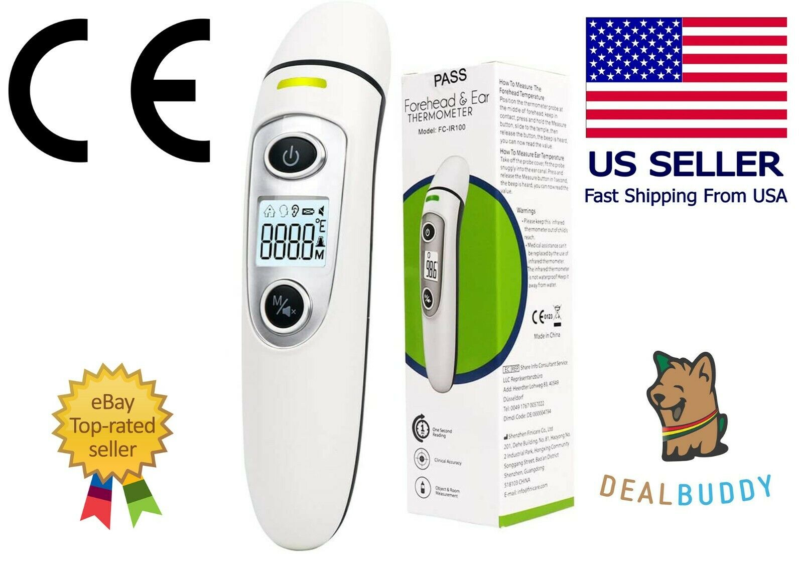 Medical No Touch-contact Infrared Thermometer Digital Instant Fever Temperature