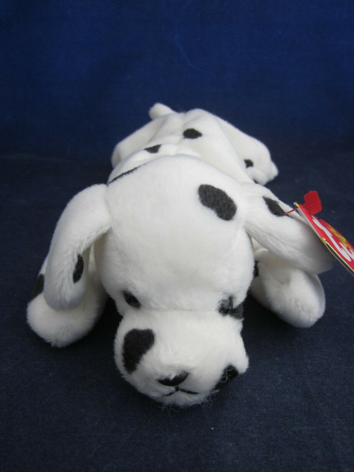 Ty Beanie Babies Baby Dog Doty White Ears Dalmatian Pvc Vintage New Tag