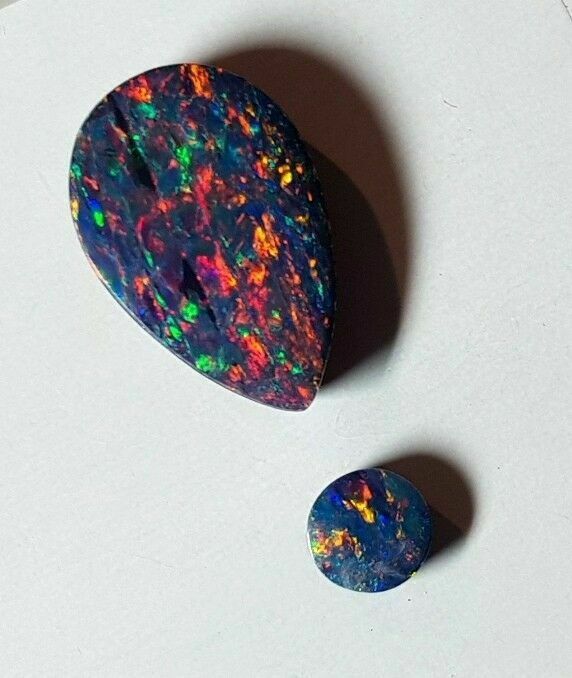 Doublet Opal Stone 2 Stone Drop & Round Shape Parcel Australian Stone