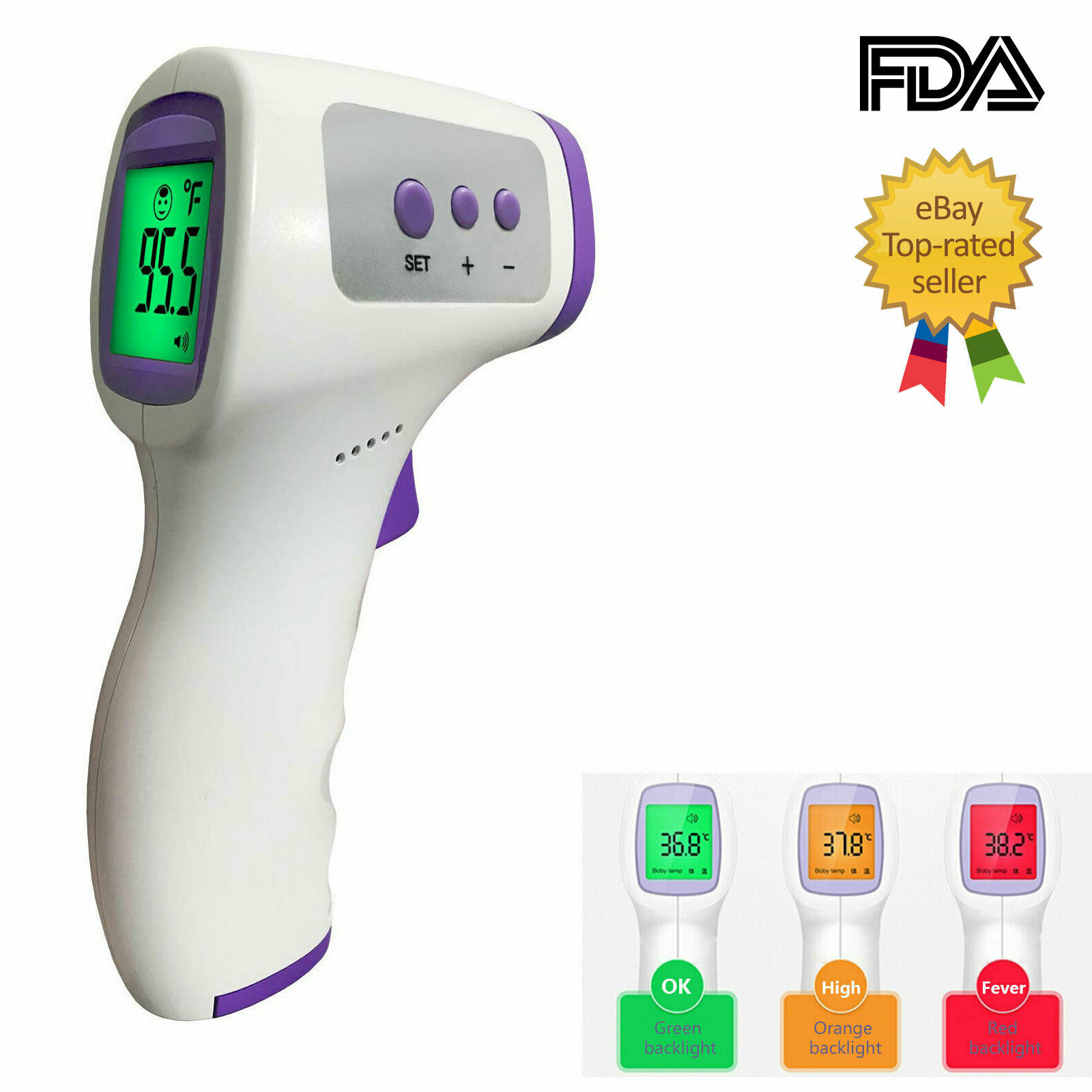 Infrared Non Contact Thermometer Forehead | Fda & Ce | Usa Stock | Medical Grade
