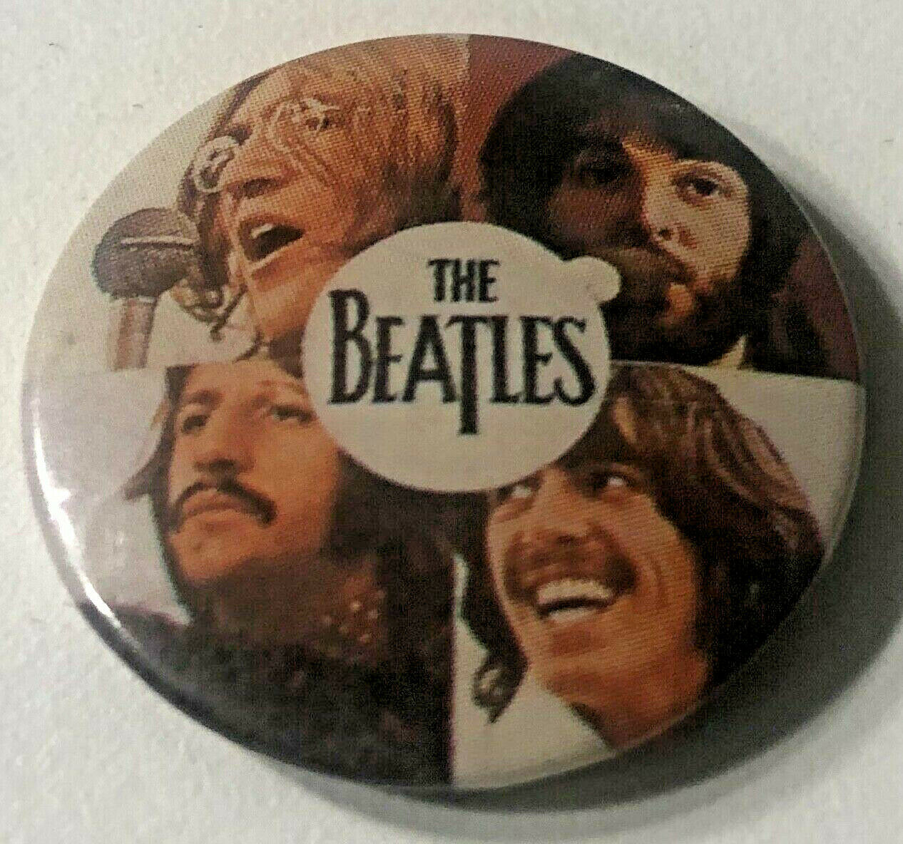 The Beatles Pin Back Button John Paul Ringo George 1" Pinback