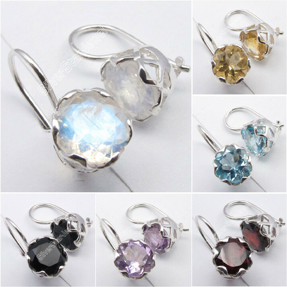 Cage Earrings, 925 Sterling Silver Gemstones Jewelry Cyber Monday Promotion