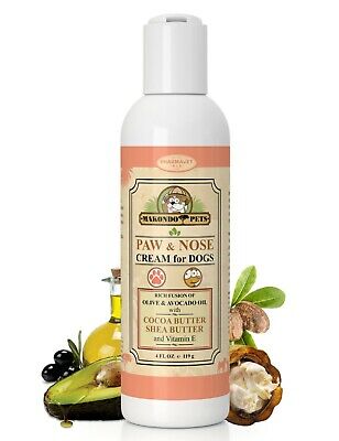 Natural Dog Paw Balm Moisturizer - Wax Free Snout Soother Cream. Paw Protector
