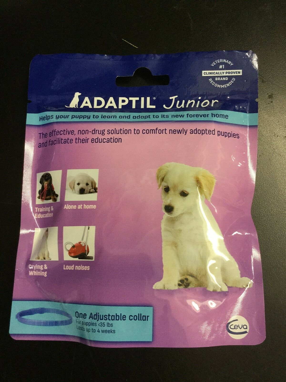 Ceva Adaptil Junior Dog Collar For Puppies Under 35lbs #7144/ep