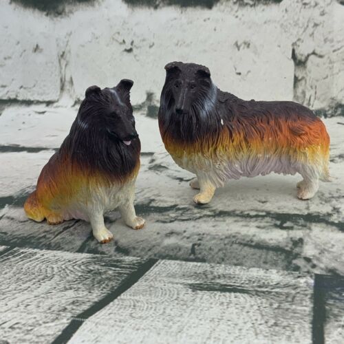 Keenway Rough Collie Dog Figures Couple Male Female