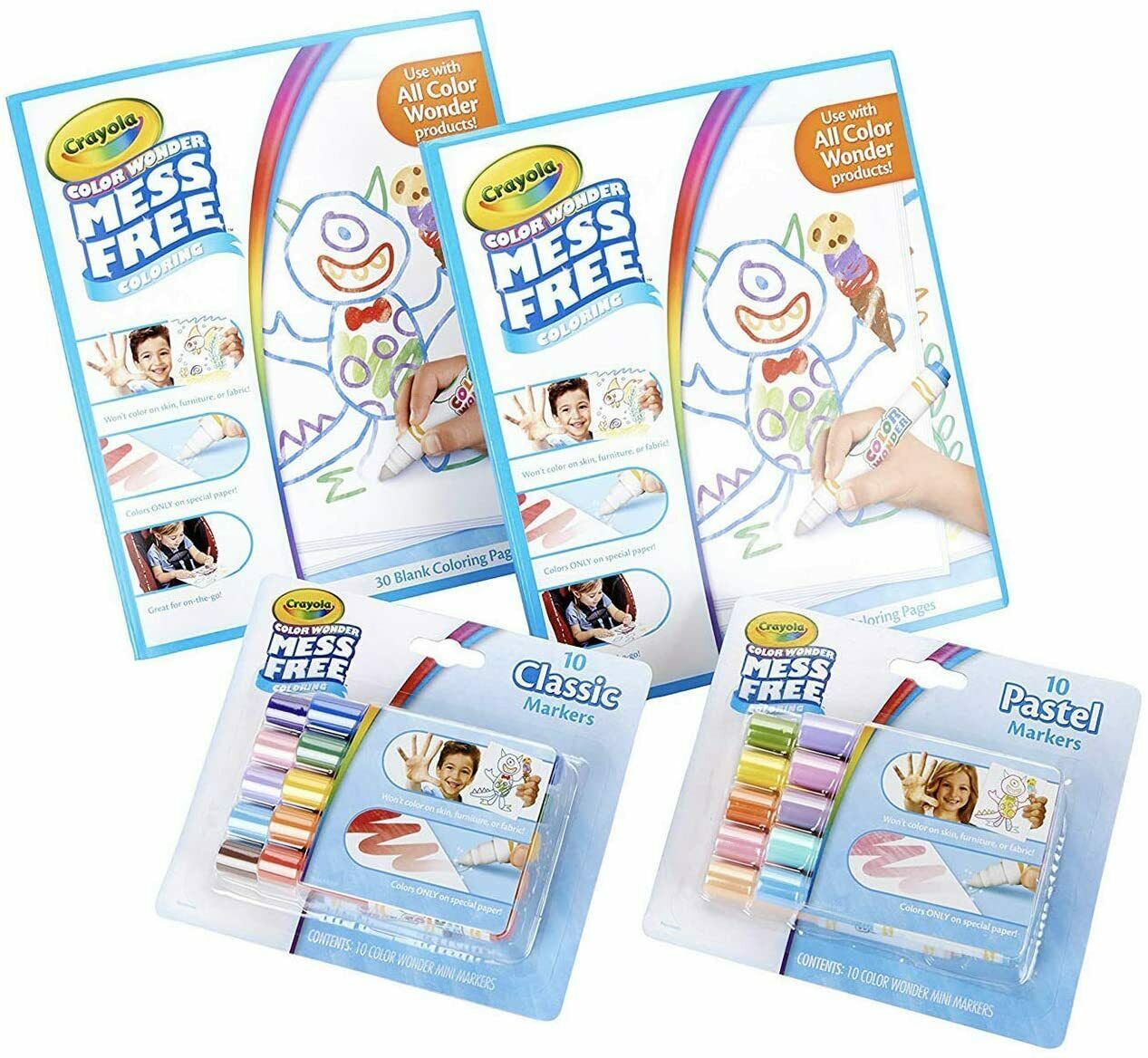 Crayola Color Wonder Markers, Papers, & Paint!! Choose Your Model - Mess Free