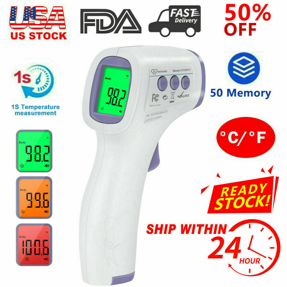 Infrared Non-contact Digital Forehead Body Ir Thermometer Termometro Baby Adult