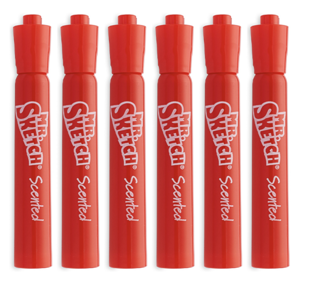 Mr Sketch - Red Cherry Scented Markers, 1906355 - Pk Of 6 - Open Box