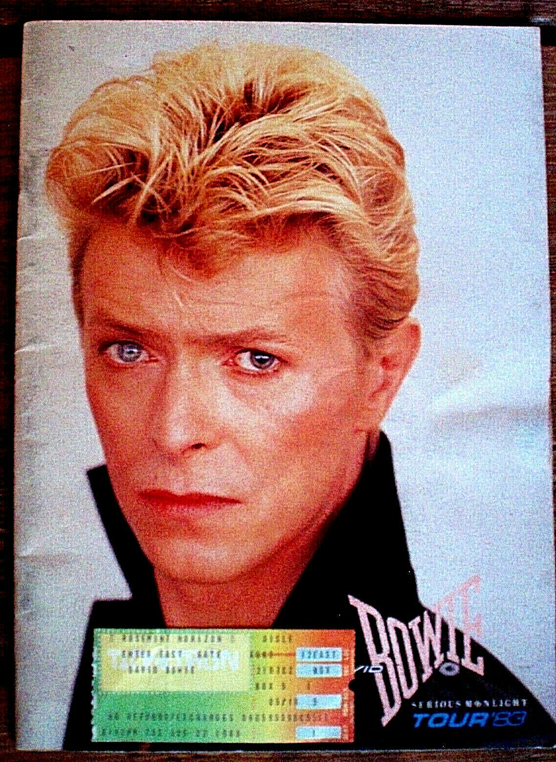Bowie Ticket & Program~serious Moonlight~august 2, 1983~rosemont, Illinois***ex