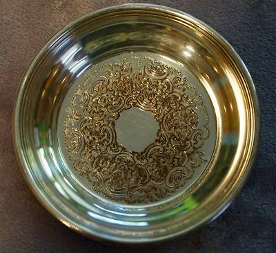 Antique Silverplate Coaster/ashtray Barker Ellis Made In England 4 1/8" Round