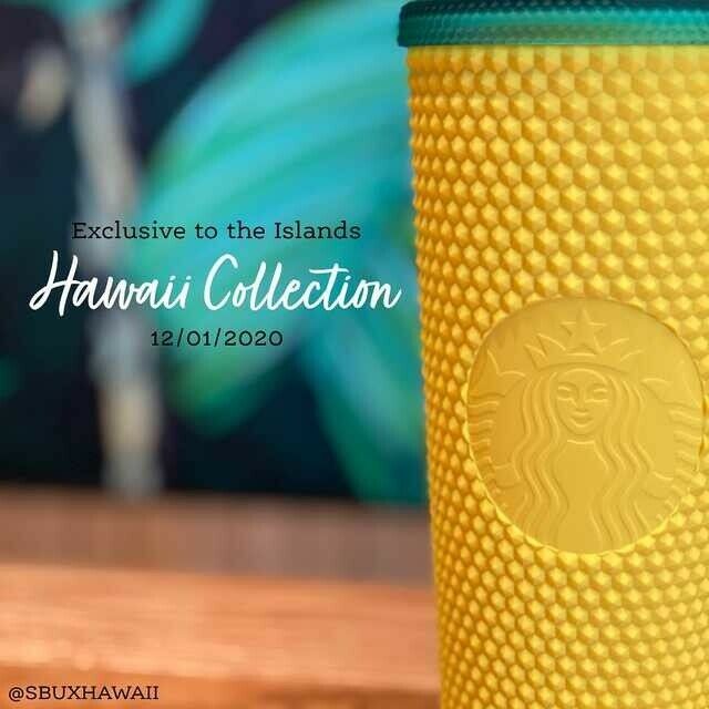Starbucks Hawaii Edition 2020 Studded Matte Pineapple Cup Tumbler Studded 24oz