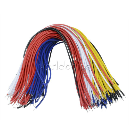 100pcs 20cm Color Flexible Two Ends Tin-plated Breadboard Jumper Cable Wires Top