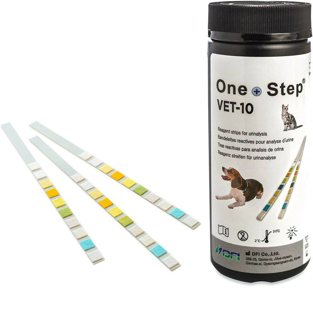 One Step: 50 X Vet Urine Test Strips - Veterinary Animal  - Pet - Cats - Dogs