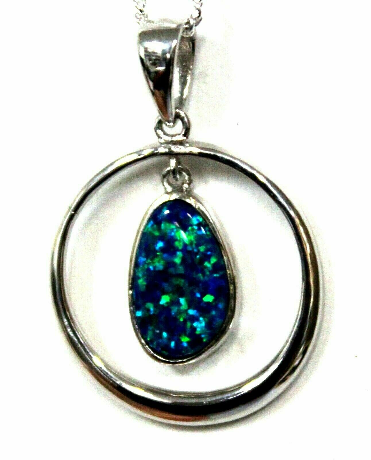 Mother's Day Jewellery Gift Precious Gem Stone Boulder Doublet Opal Pendant