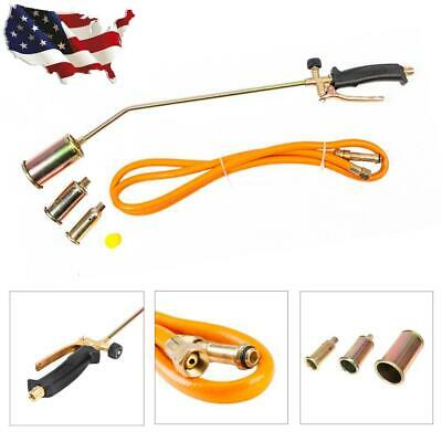 Propane Torch W/3 Nozzles + 79" Hose| Lawn Landscape Weed Burner Ice Snow Melter