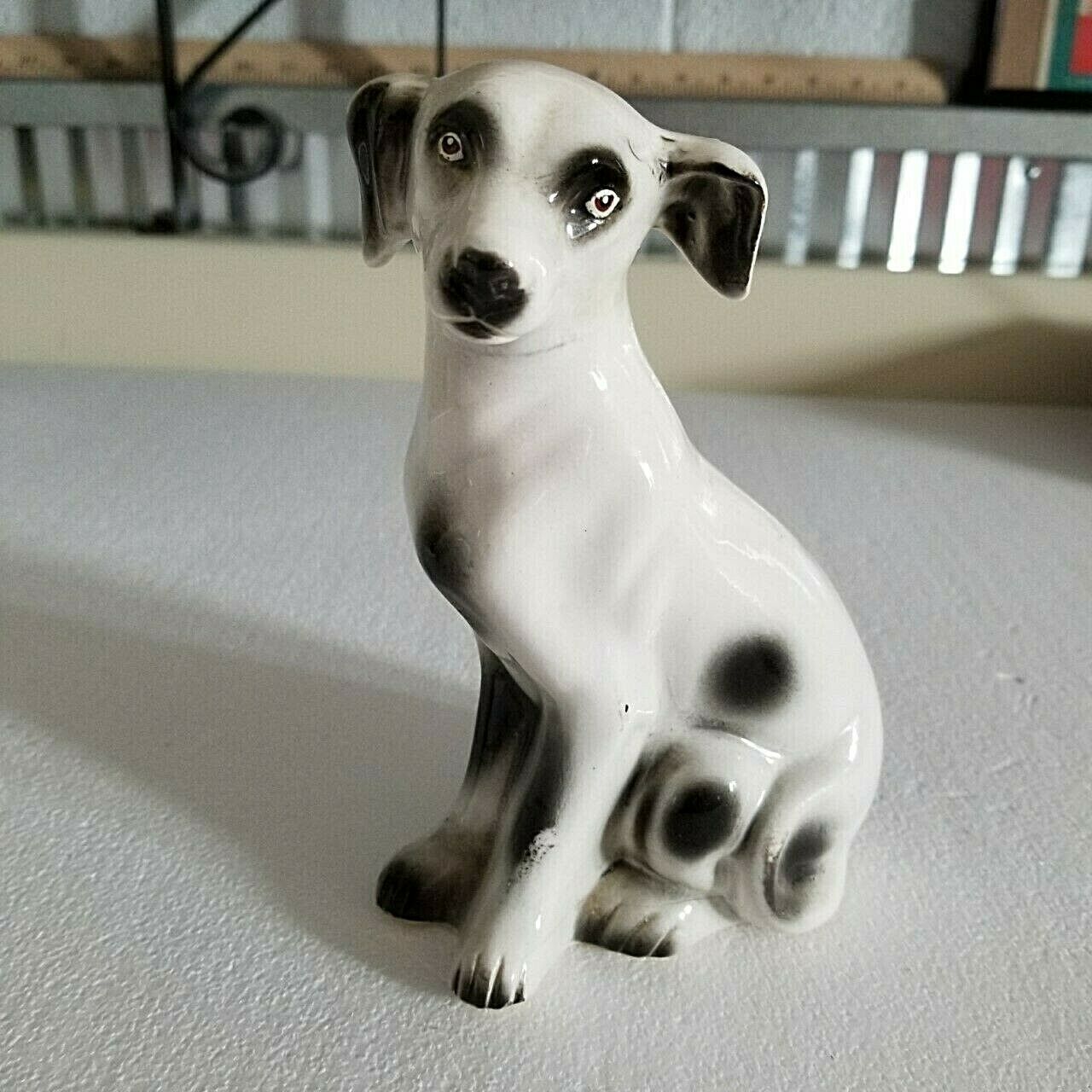 Dalmatian Dog Figurine Made In Brazil Hand Painted  #4151 -  Vintage       Cab